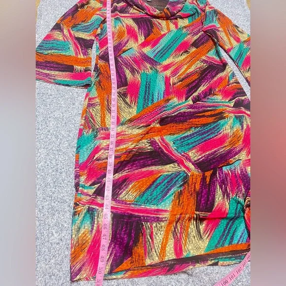 Ashro Colorful Long Sleeve Dress / Plus Size - Picture 8 of 10